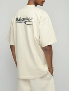 BALENCIAGA - Logo Embroidery Cotton T-shirt