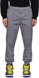 AAPE by A Bathing Ape Gray Embroidered Lounge Pants