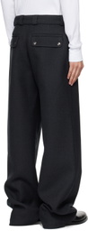 Dries Van Noten Gray Belted Trousers