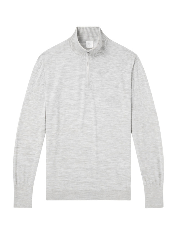 Photo: Eleventy - Wool Half-Zip Sweater - Gray