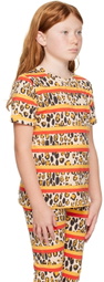 Mini Rodini Kids Beige Leopard Stripe T-Shirt