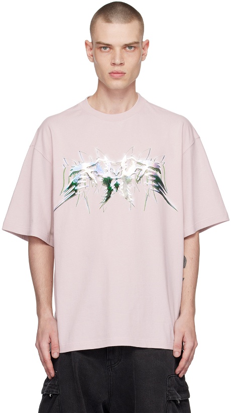 Photo: We11done Pink 3D Western Print T-Shirt