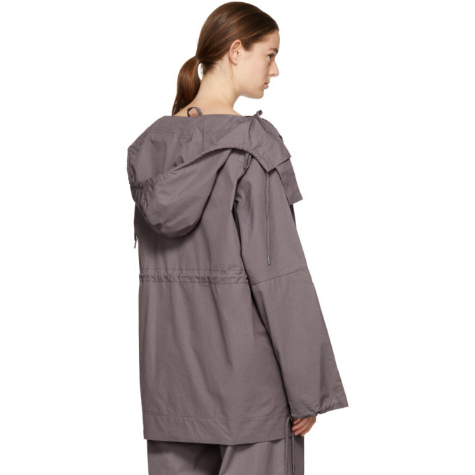 Craig Green Purple Slash Neck Hooded Blouse