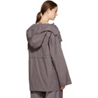 Craig Green Purple Slash Neck Hooded Blouse