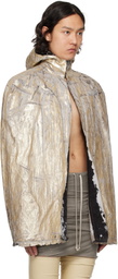 Rick Owens Gold Hollywood Pville Cape Denim Jacket