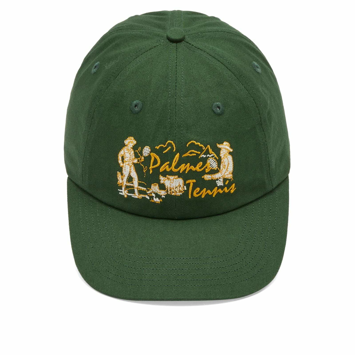 Palmes Men's Dustup 6-Panel Cap in Dark Green 