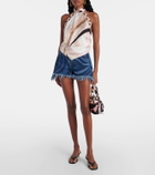 Pucci Marmo fringed denim shorts