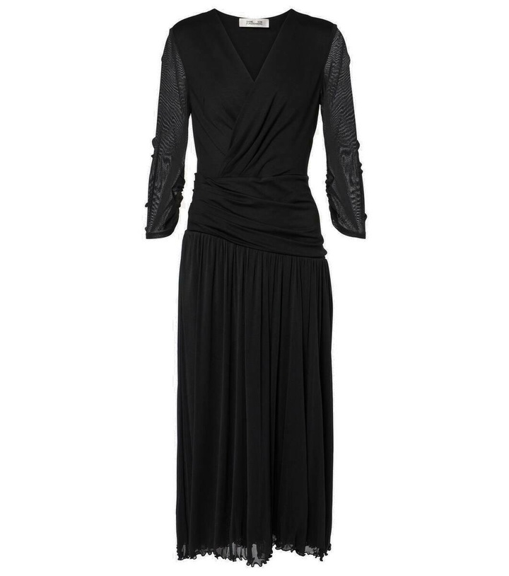 Photo: Diane von Furstenberg Gaj mesh midi dress