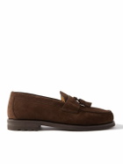 Brunello Cucinelli - Tasselled Suede Loafers - Brown