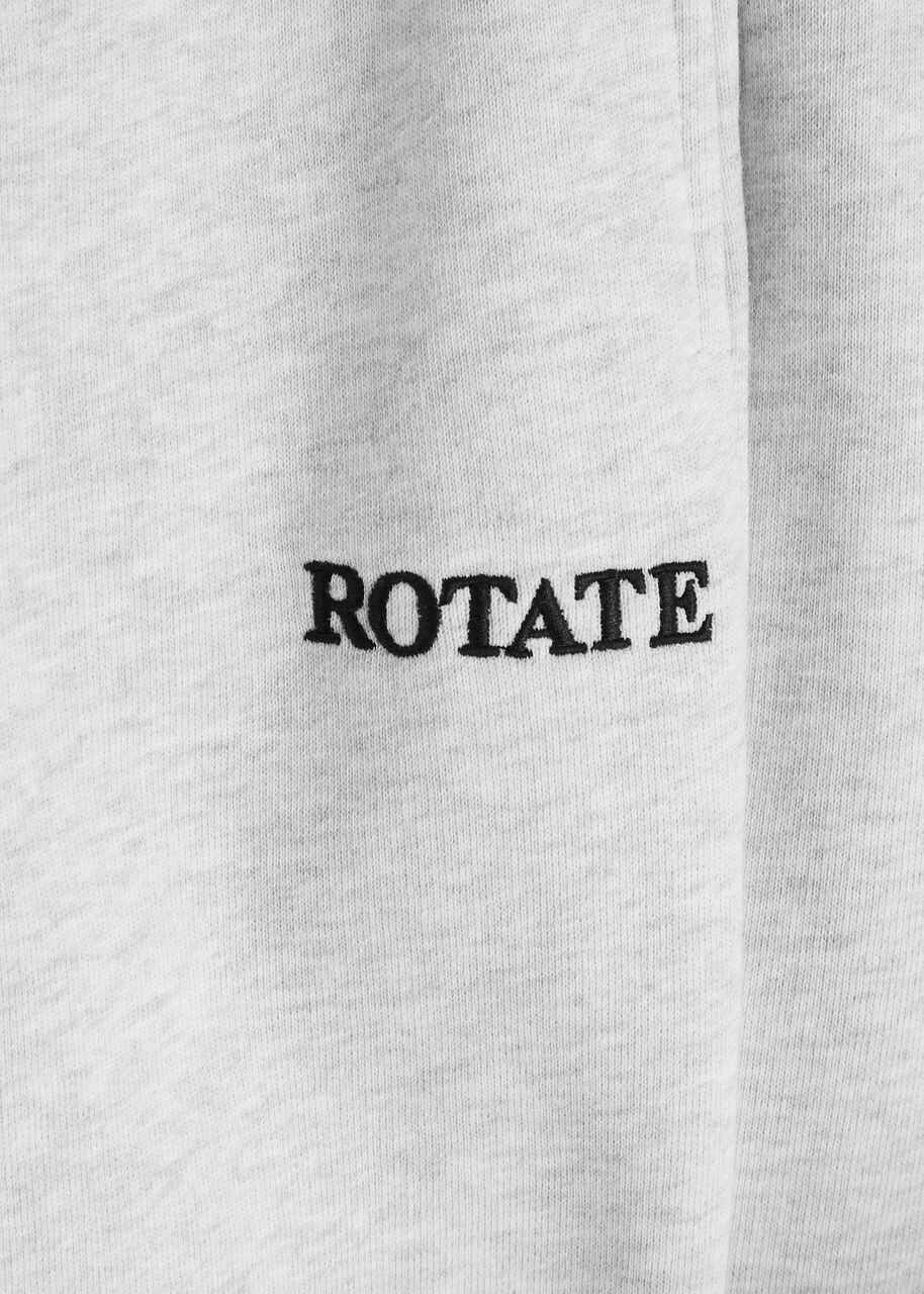 Rotate Sunday Logo-embroidered Cotton Sweatpants Light Grey