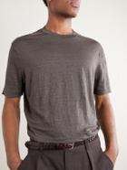 Thom Sweeney - Linen-Blend T-Shirt - Brown
