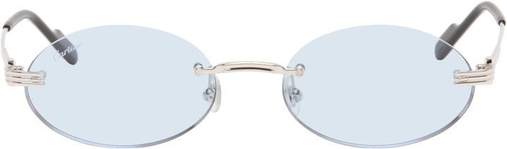 Photo: Cartier Silver 'Première de Cartier' Sunglasses