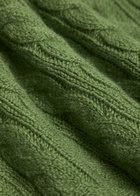 Vince Cable-knit Wool and Cashmere-blend T-shirt Light Green