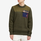 Barbour Men's x Baracuta Miller Crew Knit Jumper in Olive