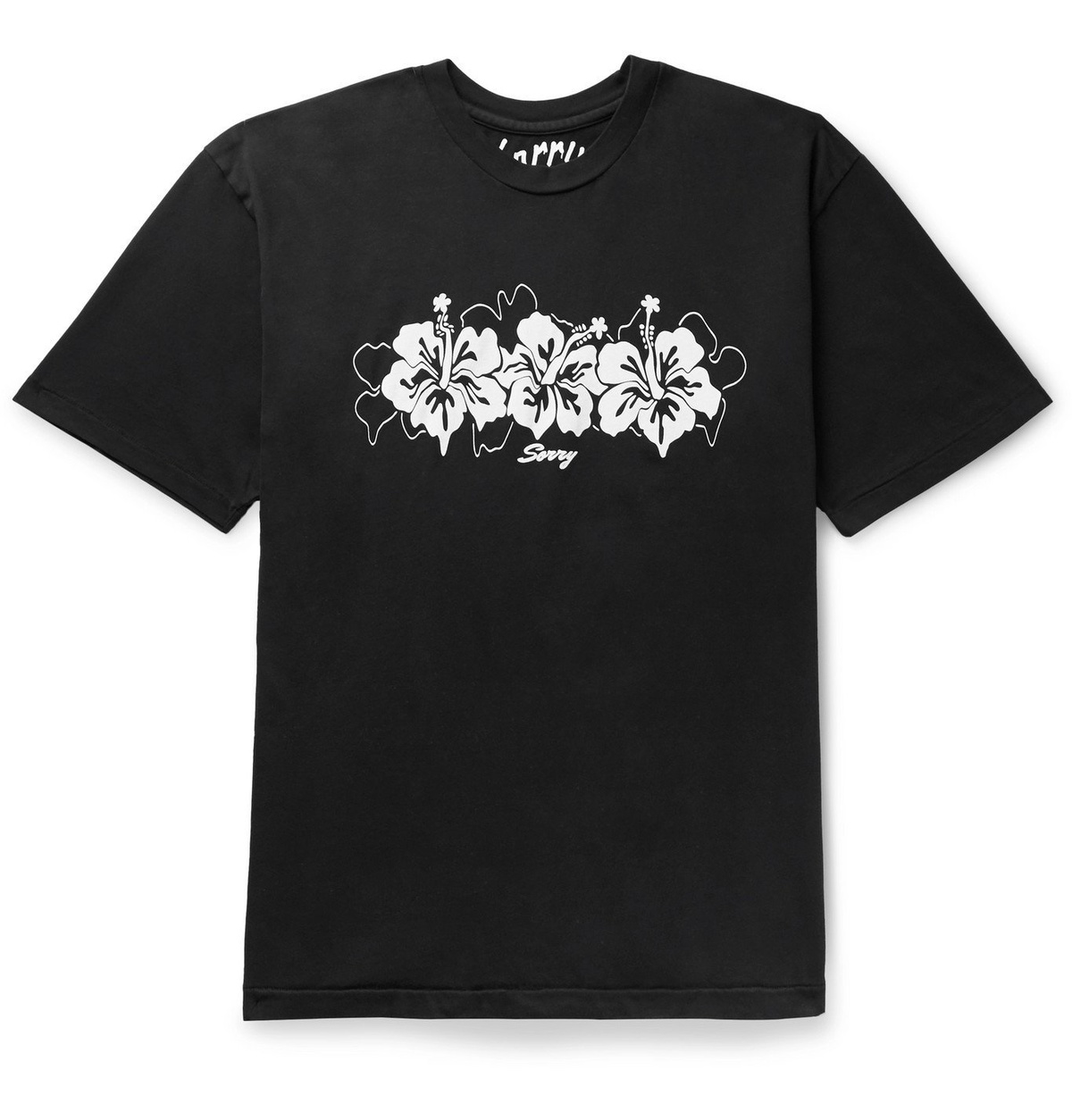 Sorry In Advance - Logo-Print Cotton-Jersey T-Shirt - Black