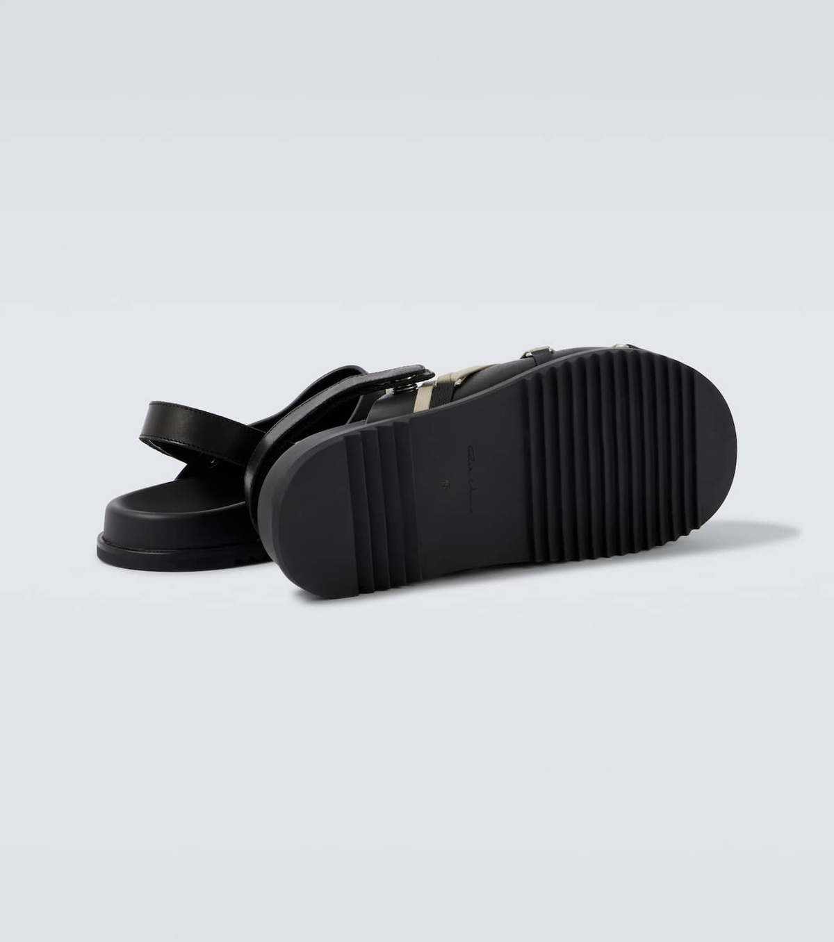 Rick Owens Megalace Mule leather clogs
