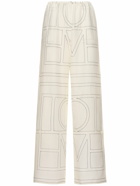 TOTEME Monogram Cotton Blend Pajama Pants