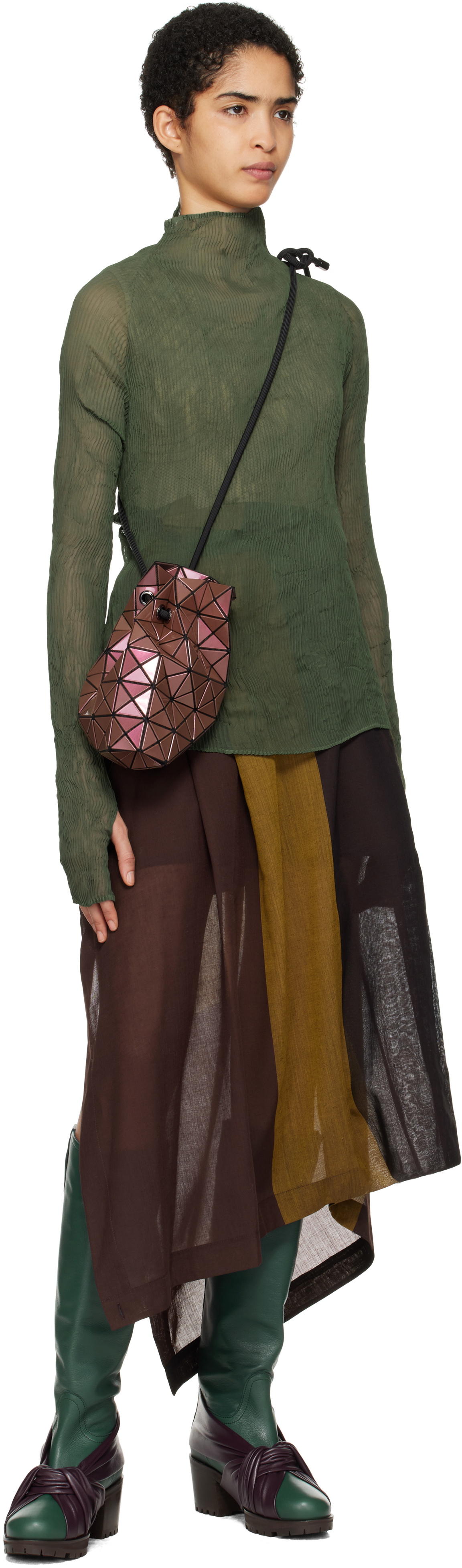 chiffon turtleneck