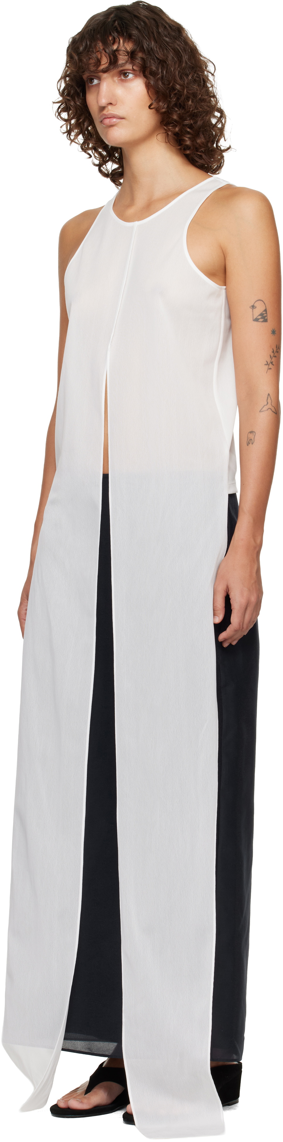 LE17SEPTEMBRE White Self-Tie Sleeveless Tank Top