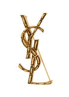 Saint Laurent Opyum Sculpted Metal Brooch - Gold - One Size