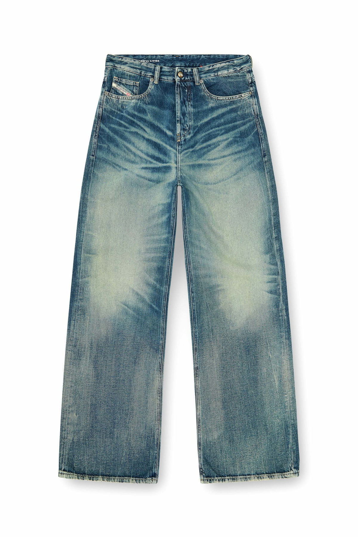 Diesel Relaxed Jeans Low Waist D-Rise - Jeans Mens in Blue
