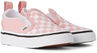 Vans Baby Pink Checker Slip-On V Sneakers