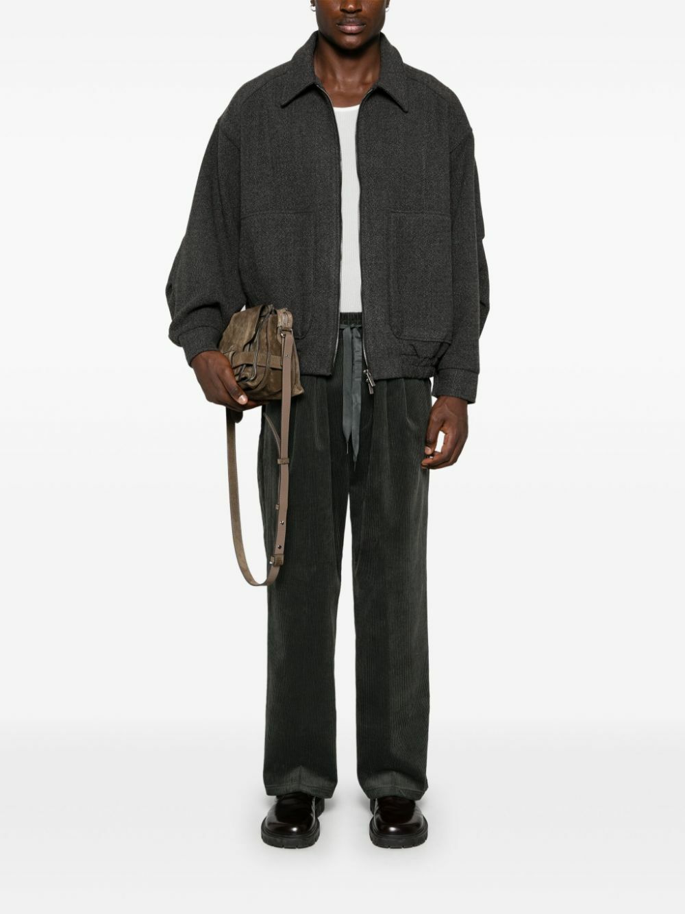 The Frankie Shop Grey Corduroy Trousers