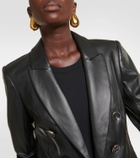 Veronica Beard Beacon faux leather blazer