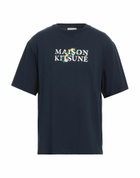 Maison Kitsuné Mens T-shirt Midnight in Blue