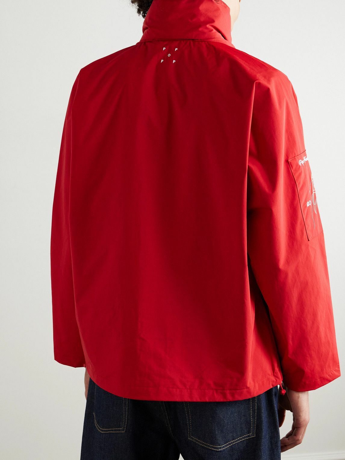 Pop Trading Company - Nautical Logo-Embroidered Nylon Jacket - Red