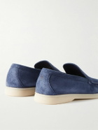 Loro Piana - Summer Walk Suede Loafers - Blue