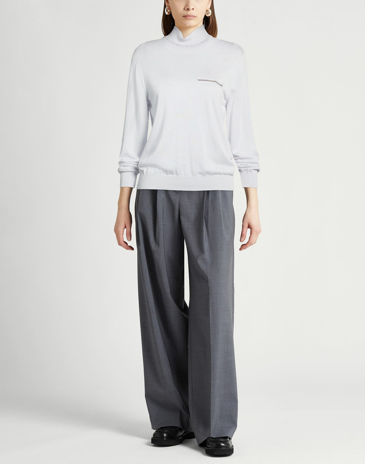 Peserico Womens Turtleneck Light in Grey