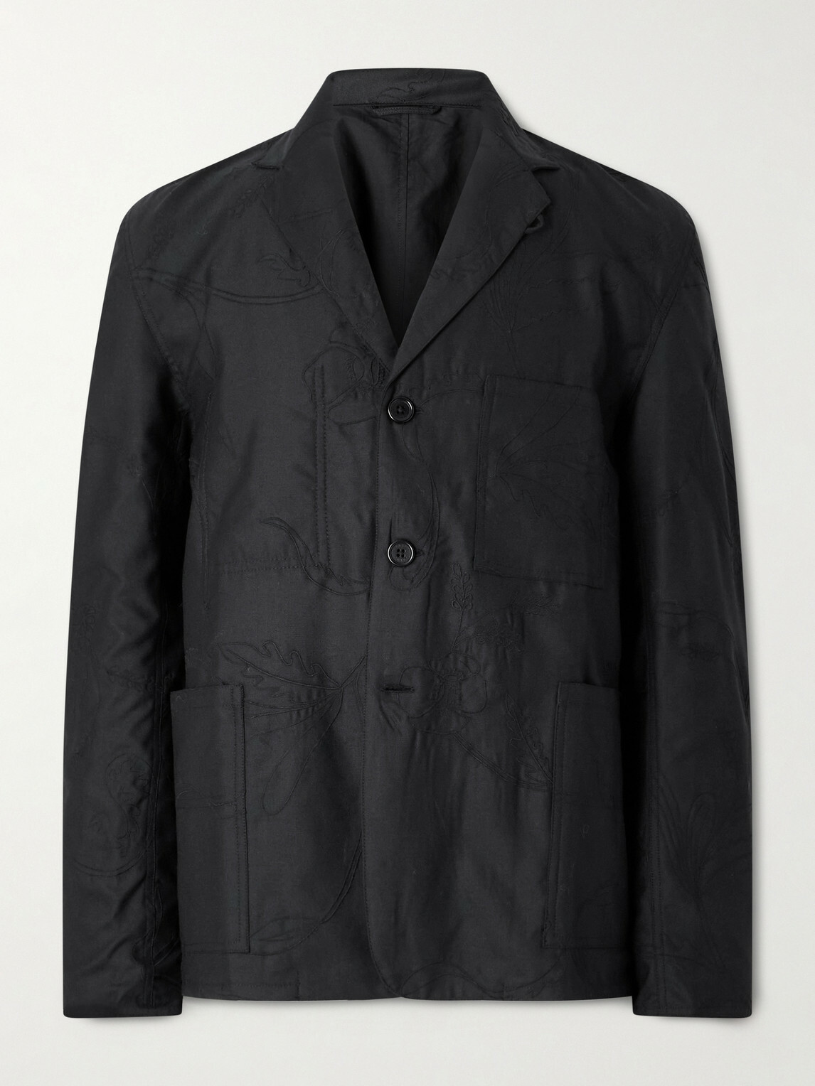Kardo - Somesh Checked Cotton Blazer - Black