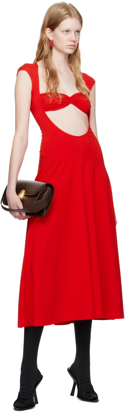 Beaufille Red Baes Midi Dress
