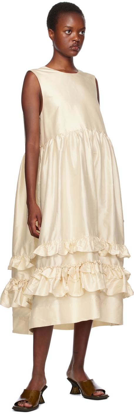 Cawley Off-White Genevieve Midi Dress