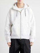 Sacai - Cotton-Jersey Zip-Up Hoodie - Gray