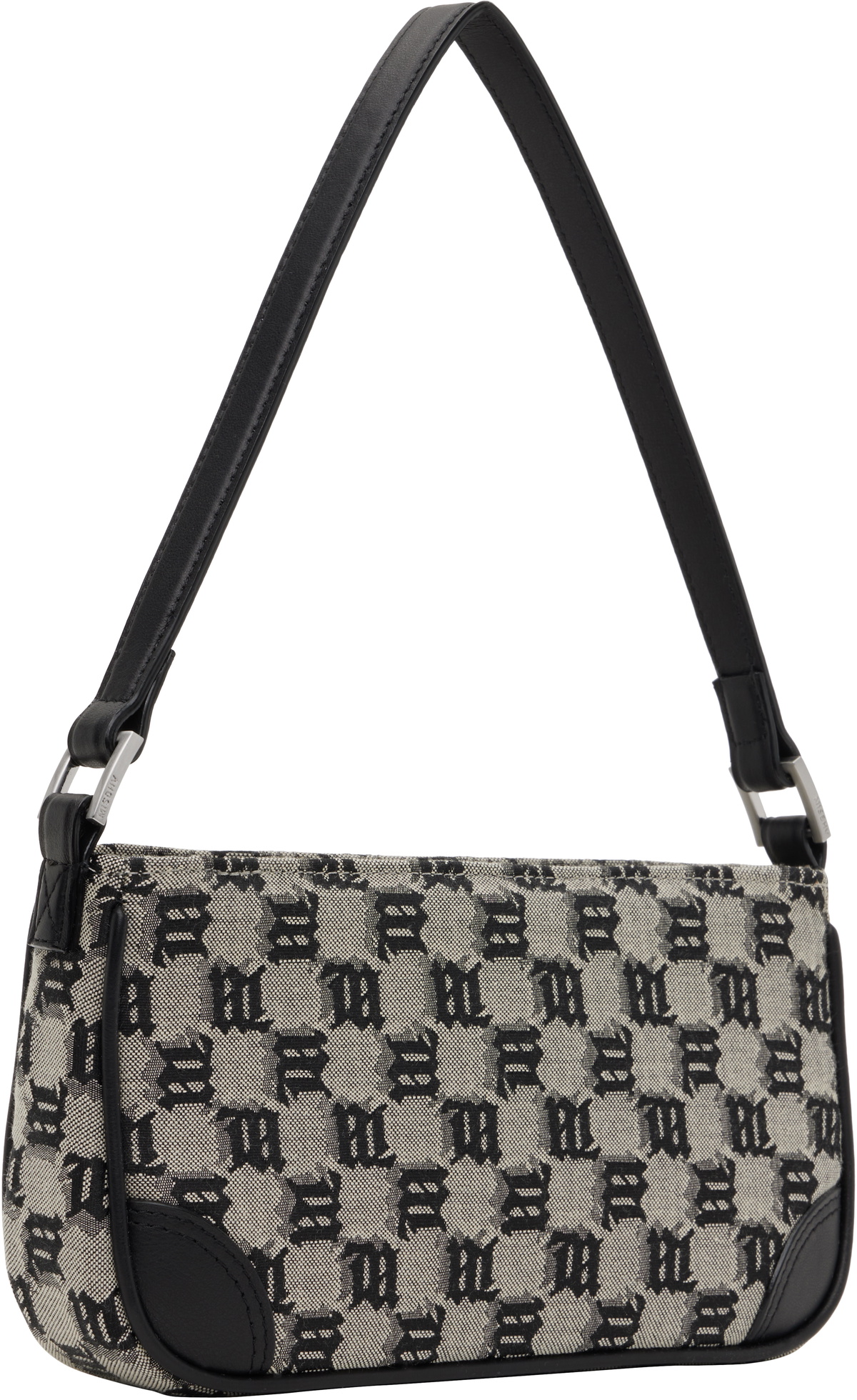 MISBHV Beige & Black Jacquard Monogram 90s Mini Bag