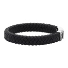 Alexander McQueen Black Amo Braided Bracelet