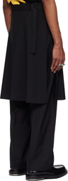 Khoki Black Skirt-Layered Trousers