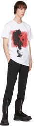 Alexander McQueen White Punk Skull Oversize T-Shirt