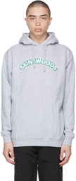 Saintwoods Grey Chenille Logo Hoodie