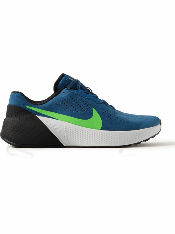 Photo: Nike Training - Nike Air Zoom TR 1 Rubber-Trimmed Suede Sneakers - Blue