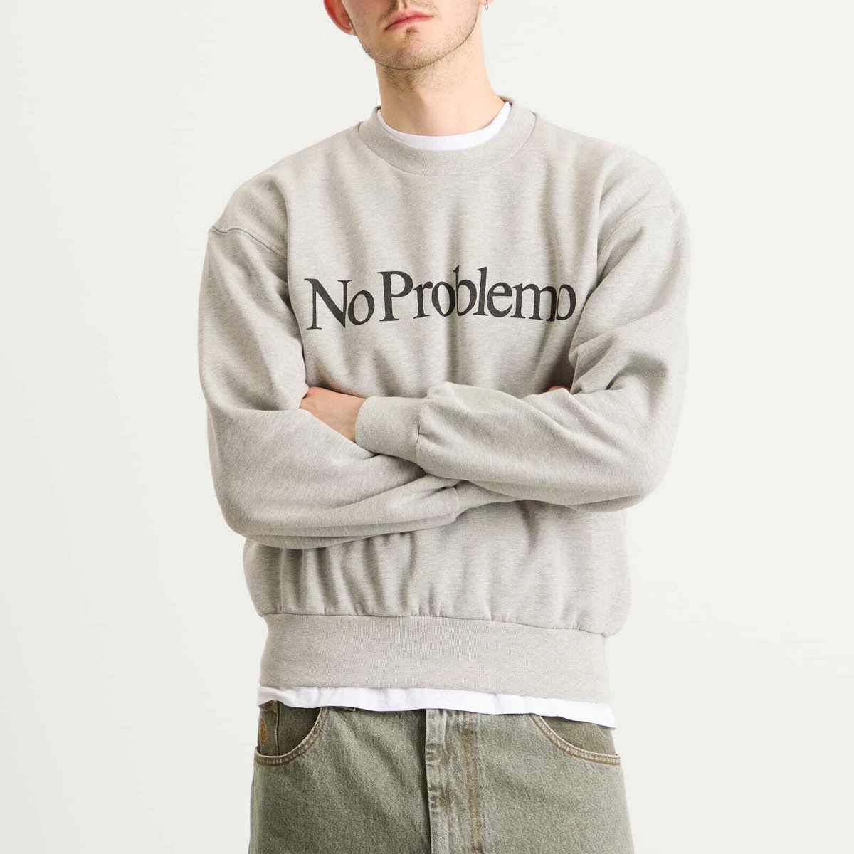 No Problemo Men's Sweatshirt in Grey Marl