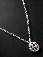 Ouie - Cage Sterling Silver Garnet Necklace