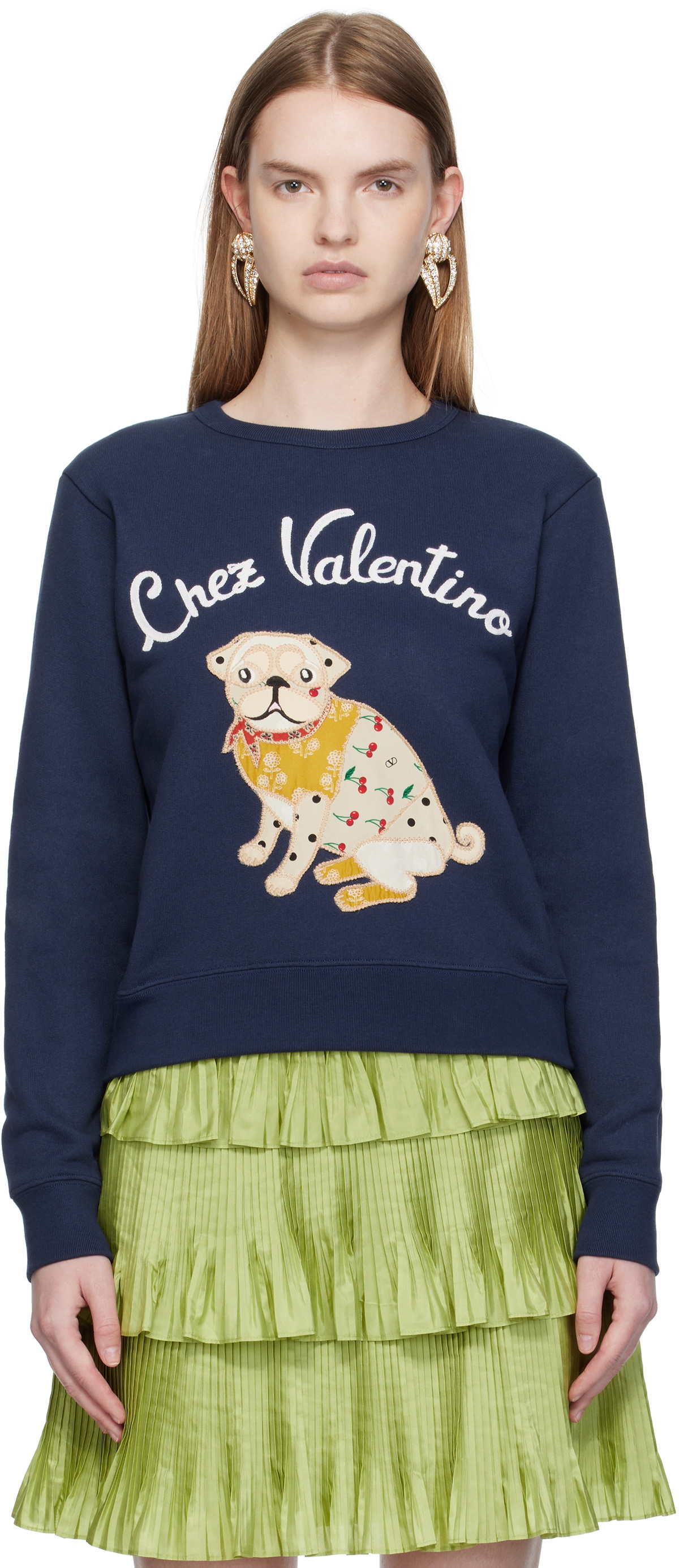 Valentino Navy 'Le Chien De La Maison' Sweatshirt