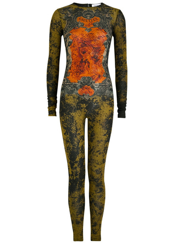 Photo: Jean Paul Gaultier Printed Mesh Catsuit Multicoloured