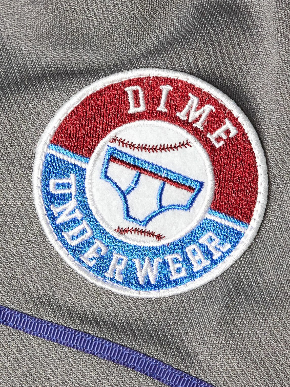 DIME - League Logo-Appliquéd Jersey Shirt - Gray Dime