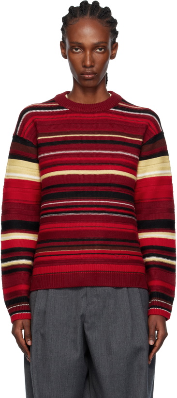 Photo: JW Anderson Red Multi Stripe Sweater