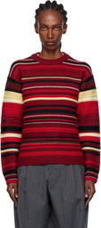 JW Anderson Red Multi Stripe Sweater