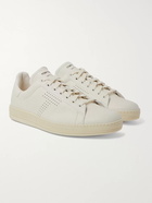 TOM FORD - Warwick Perforated Full-Grain Leather Sneakers - White